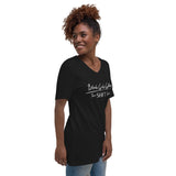 BGGTST Short Sleeve V-Neck T-Shirt BLACK